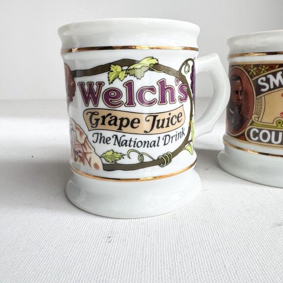 Vintage The Corner Store Mugs Set of 2 Welch's Grape Juice + Smith Bros Drops - Picture 3 of 8